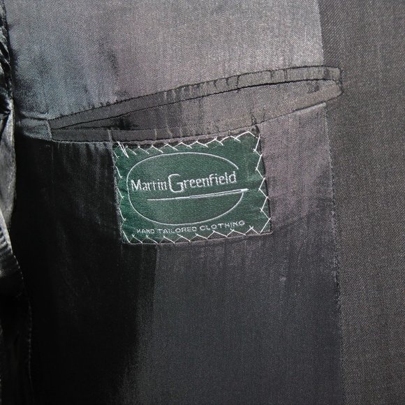 Martin Greenfield Bespoke Solid Charcoal Gray Two Button Sport Coat 44R - Picture 11 of 11
